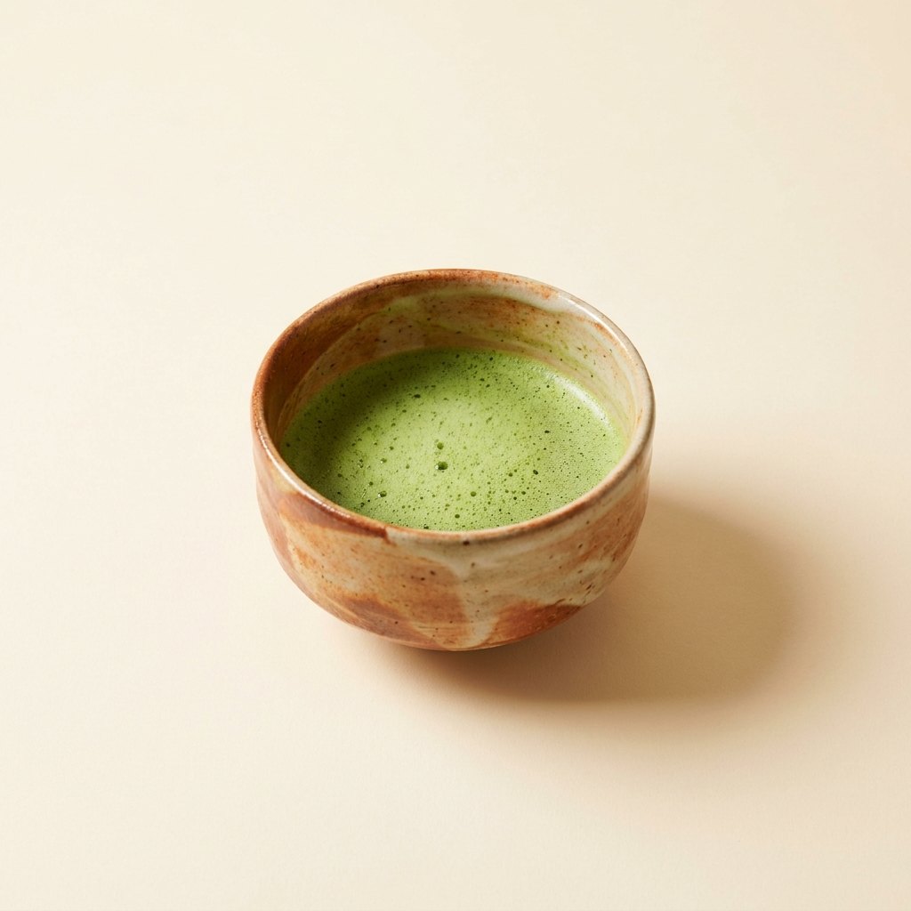 Whisked matcha bowl