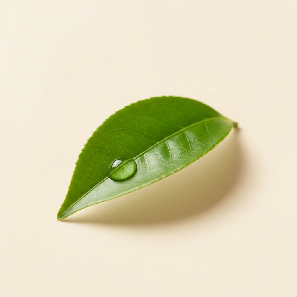 Green tea leaf macro
